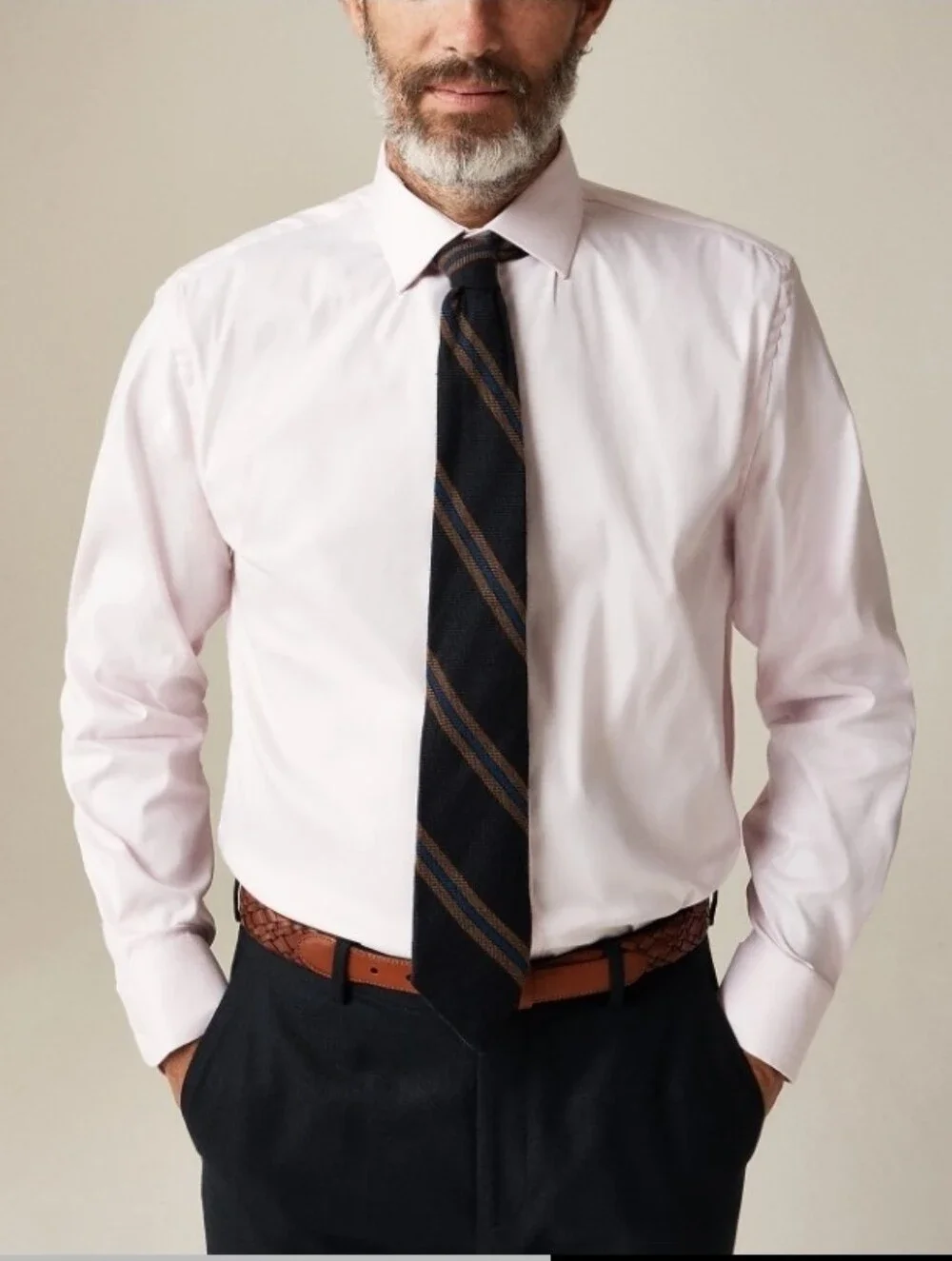 NWT J. Crew Bowery Performance Stretch Dress Shirt With Spread Collar Slim XL